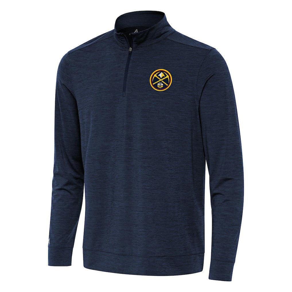 Denver Nuggets Antigua Bright Quarter-Zip Top sale - Heather Navy sale