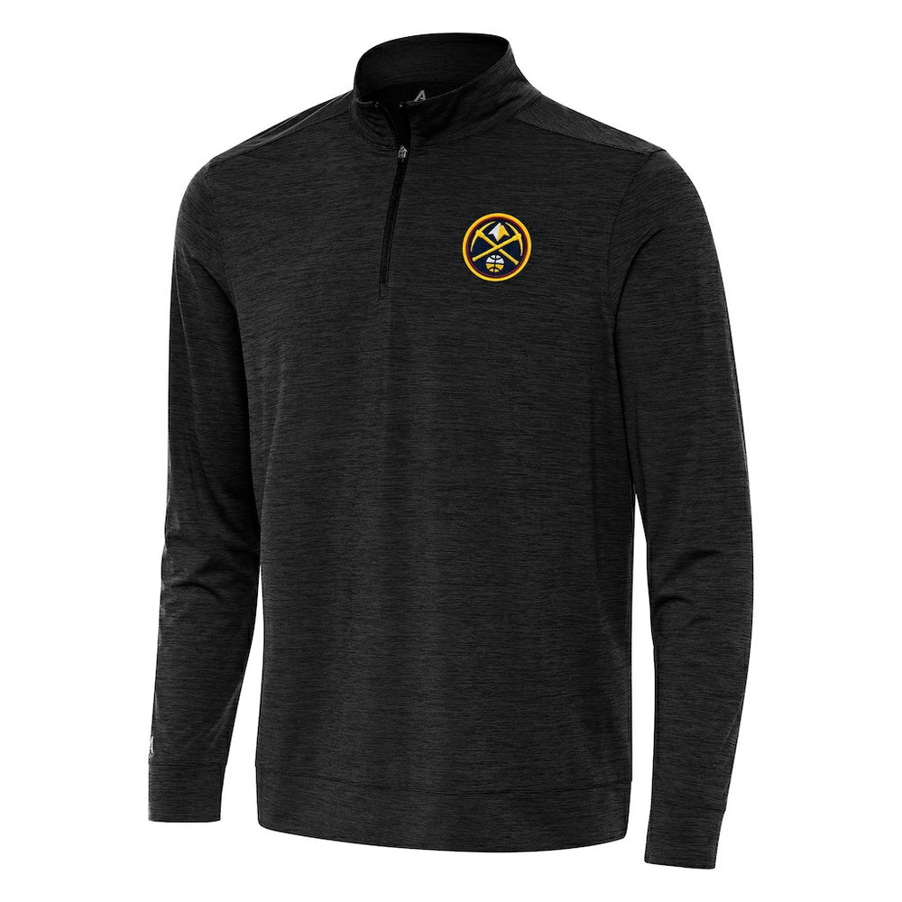 Denver Nuggets Antigua Bright Quarter-Zip Top sale - Heather Black cheap