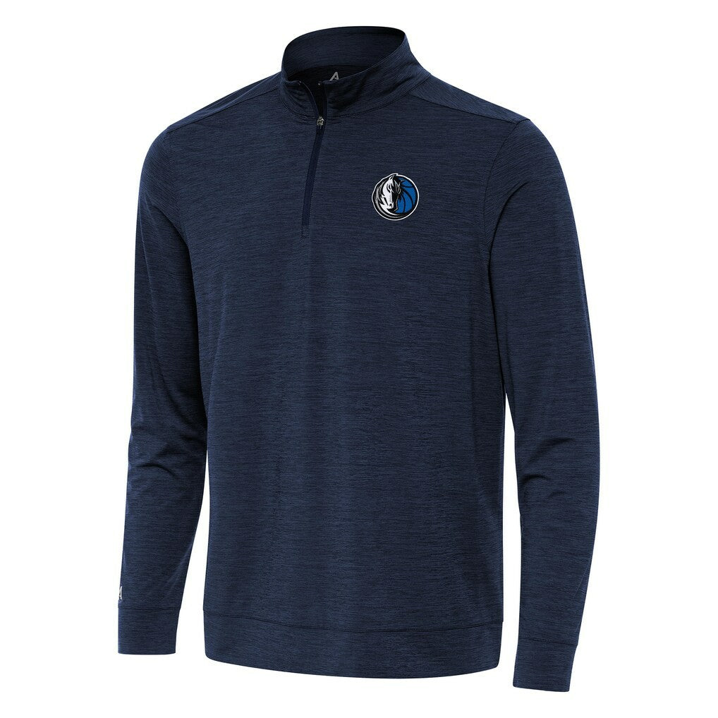 Dallas Mavericks Antigua Bright Quarter-Zip Top sale - Heather Navy discount