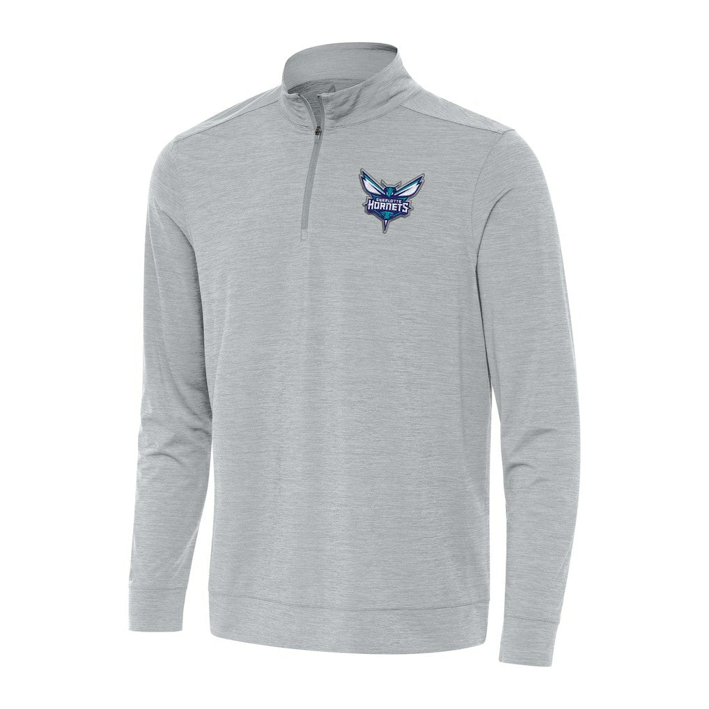 Charlotte Hornets Antigua Bright Quarter-Zip Top - Heather Gray sale