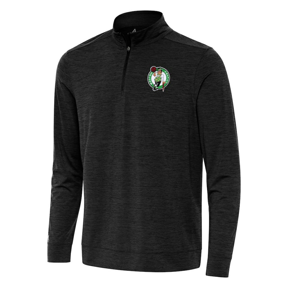 Boston Celtics Antigua Bright Quarter-Zip Top - Heather Black cheap