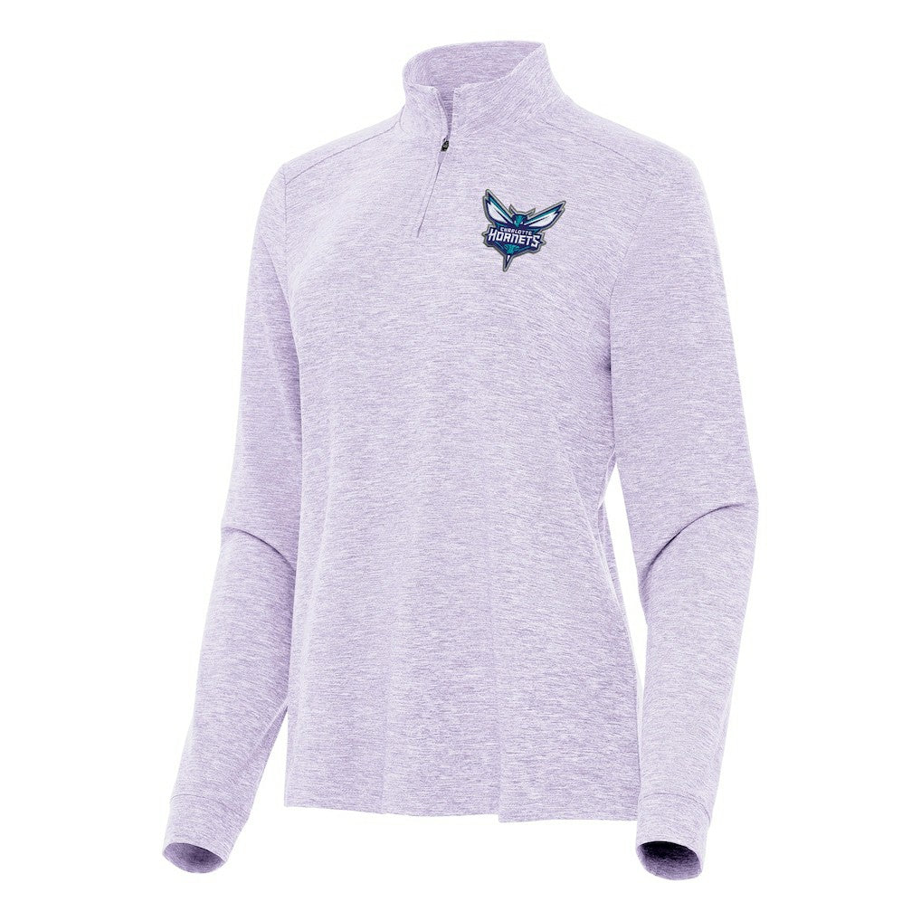 Charlotte Hornets Antigua Women's Mentor Quarter-Zip Mock Long Sleeve Top - Lavender shop