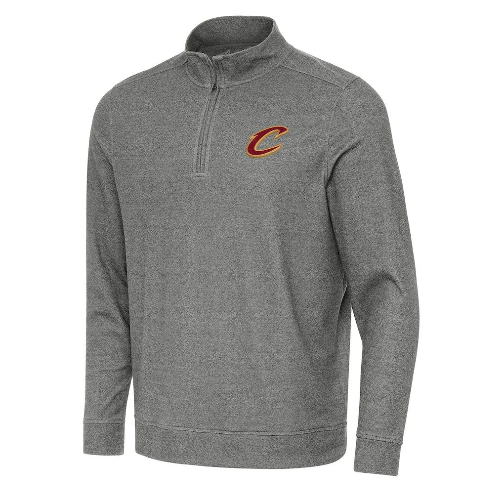 Cleveland Cavaliers Antigua Subtle Quarter-Zip Sweatshirt sale - Heather Black discount