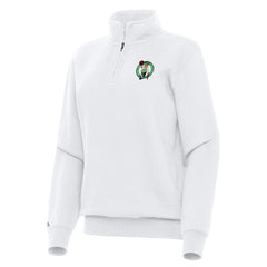 Boston Celtics Antigua Women's Victory Quarter-Zip Sweatshirt - White outlet