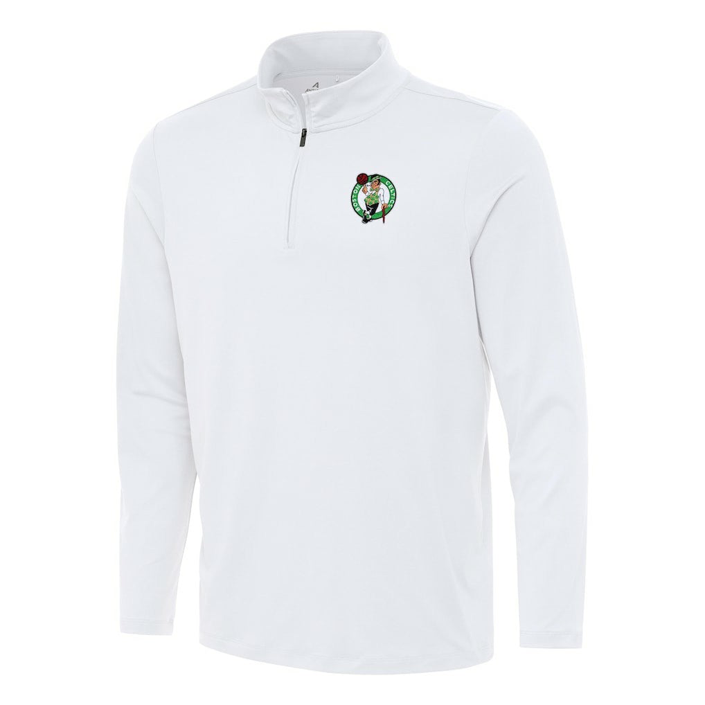 Boston Celtics Antigua Reprocess Quarter-Zip Top - White discount