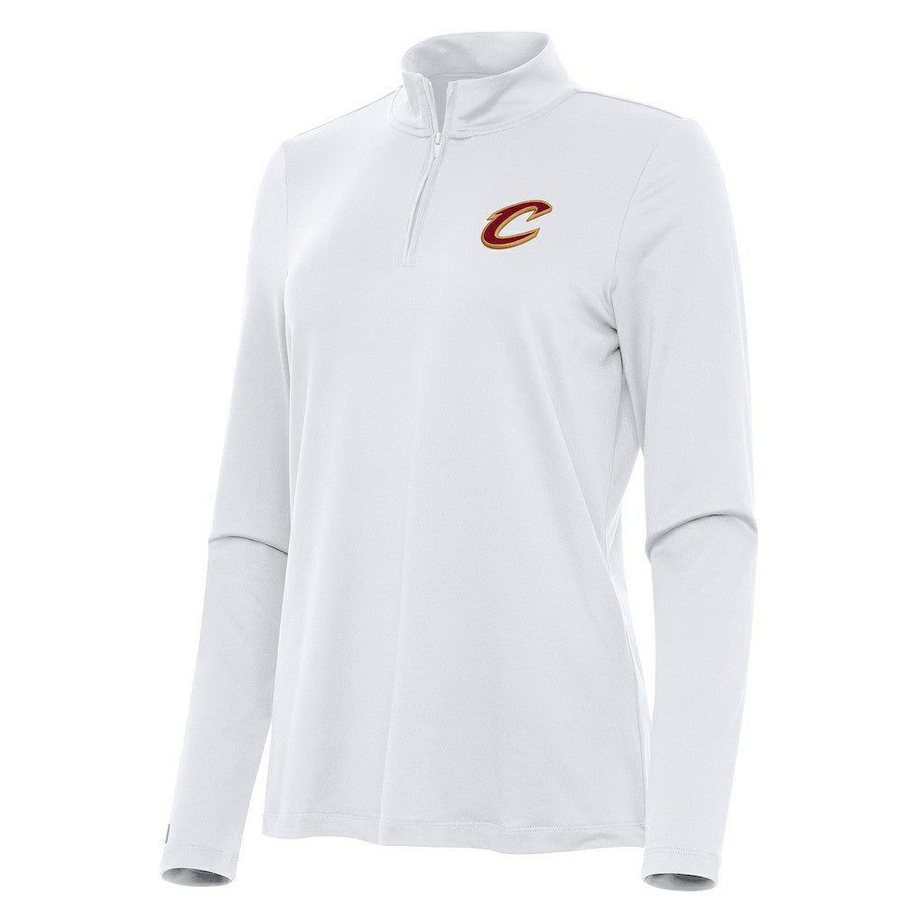 Cleveland Cavaliers Antigua Women's Reprocess Quarter-Zip Top sale - White online