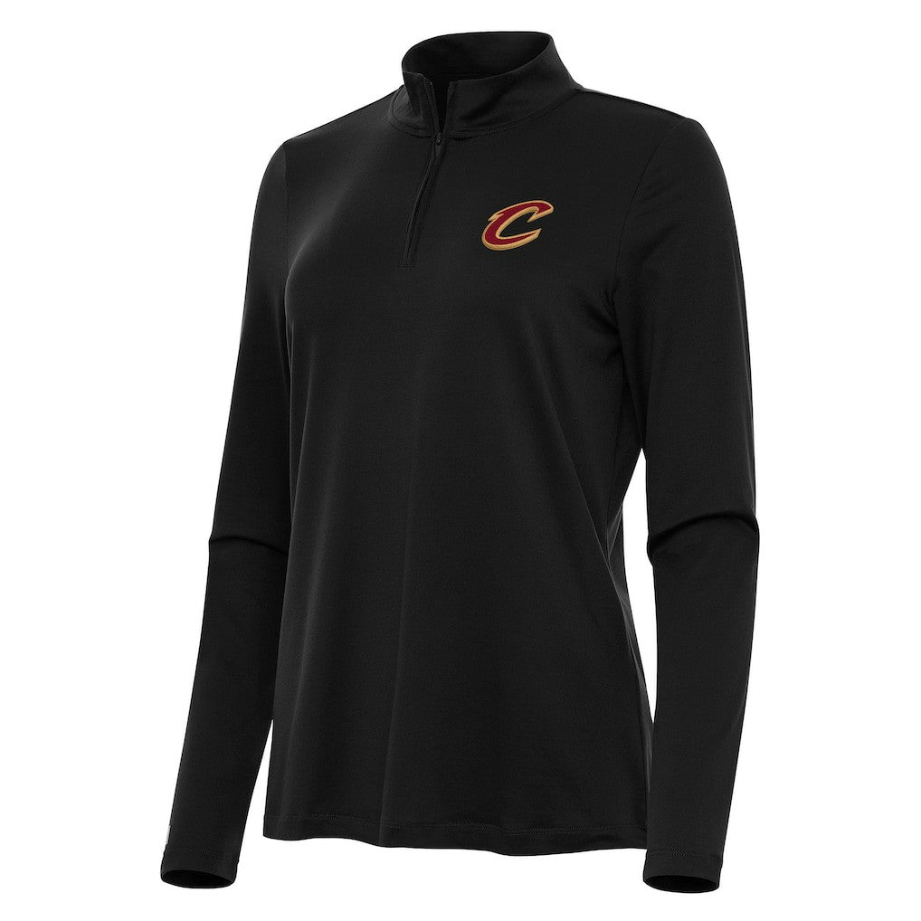 Cleveland Cavaliers Antigua Women's Reprocess Quarter-Zip Top sale - Black on sale