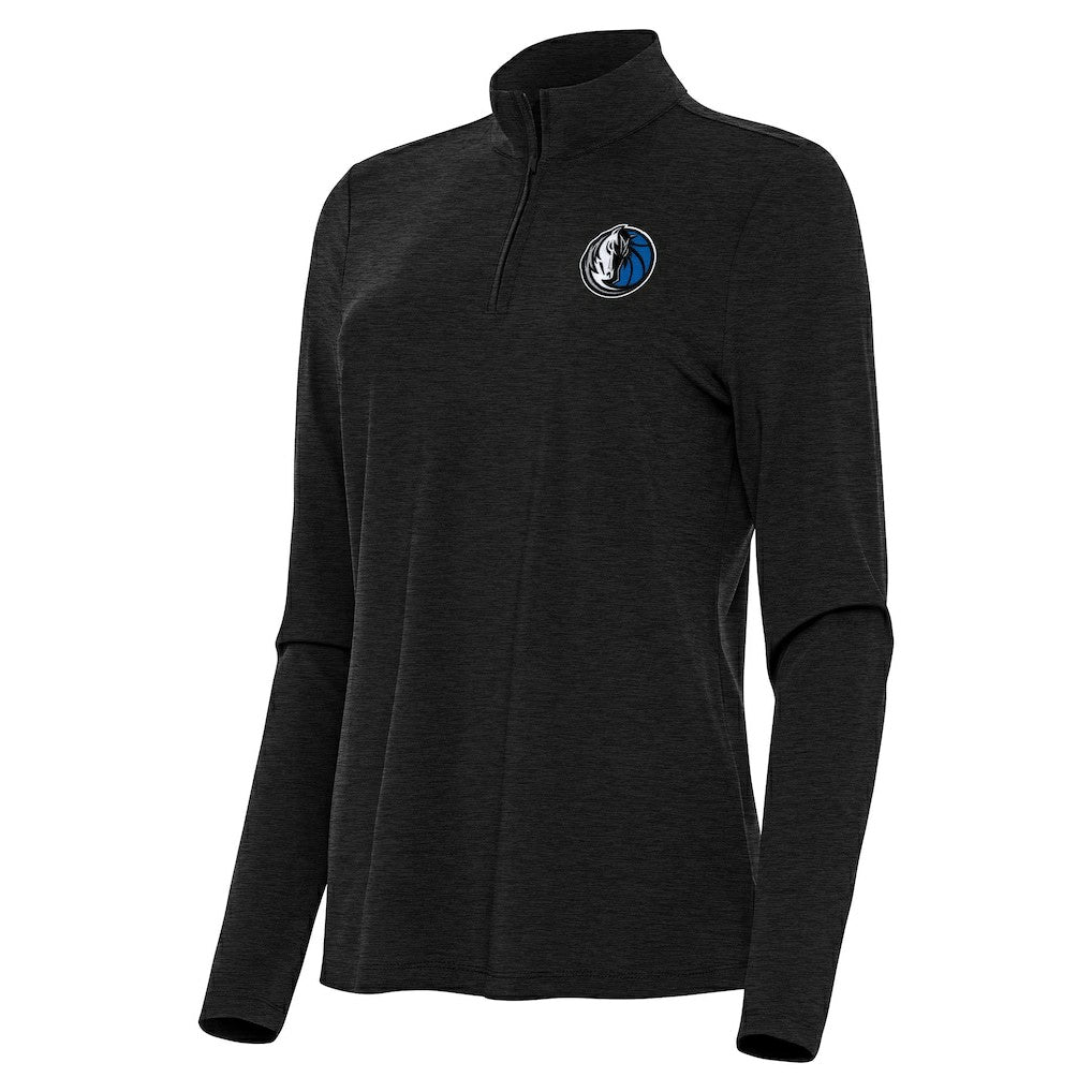 Dallas Mavericks Antigua Women's Bright Quarter-Zip Top sale - Heather Black outlet