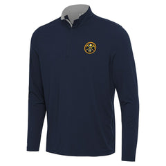 Denver Nuggets Antigua Content Quarter-Zip Top sale - Navy/Gray online