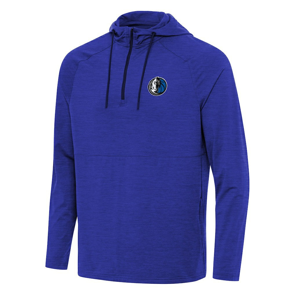 Dallas Mavericks Antigua Spikes Raglan Quarter-Zip Hoodie sale - Heather Blue cheap
