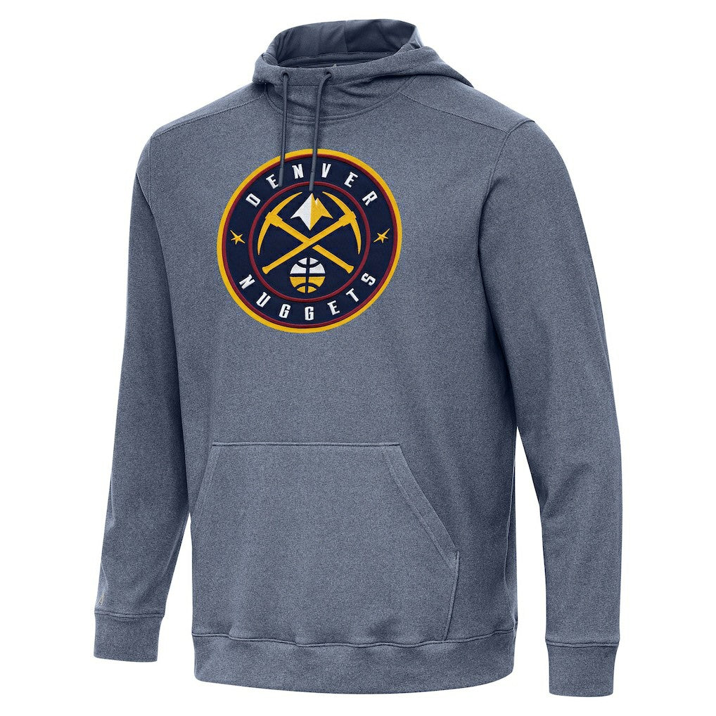 Denver Nuggets Antigua Cloud Pullover Hoodie sale - Heather Navy on sale