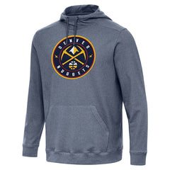 Denver Nuggets Antigua Cloud Pullover Hoodie sale - Heather Navy on sale