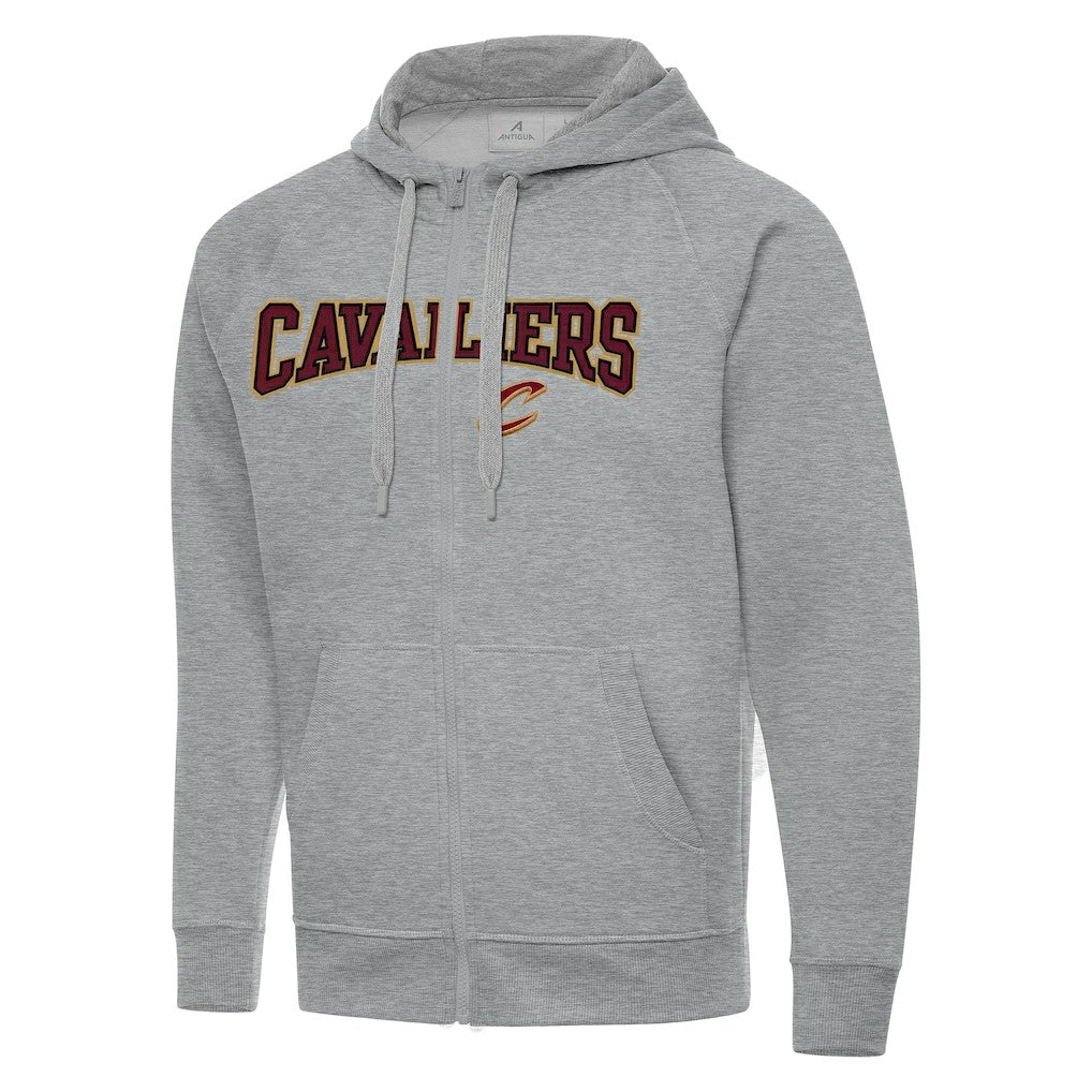 Cleveland Cavaliers Antigua Big & Tall Victory Full-Zip Hoodie Jacket sale - Heather Gray shop
