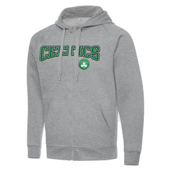 Boston Celtics Antigua Big & Tall Victory Full-Zip Hoodie Jacket - Heather Gray on sale