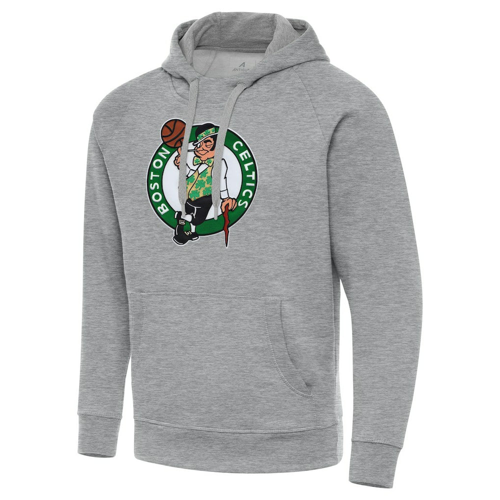 Boston Celtics Antigua Big & Tall Victory Raglan Pullover Hoodie - Heather Gray shop