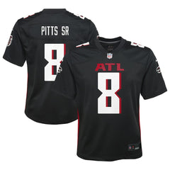Kyle Pitts Sr. Atlanta Falcons Youth Game Jersey - Black on sale