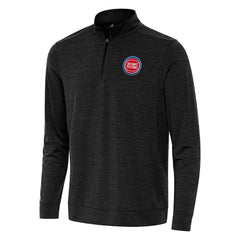 Detroit Pistons Antigua Bright Quarter-Zip Top sale - Heather Black outlet