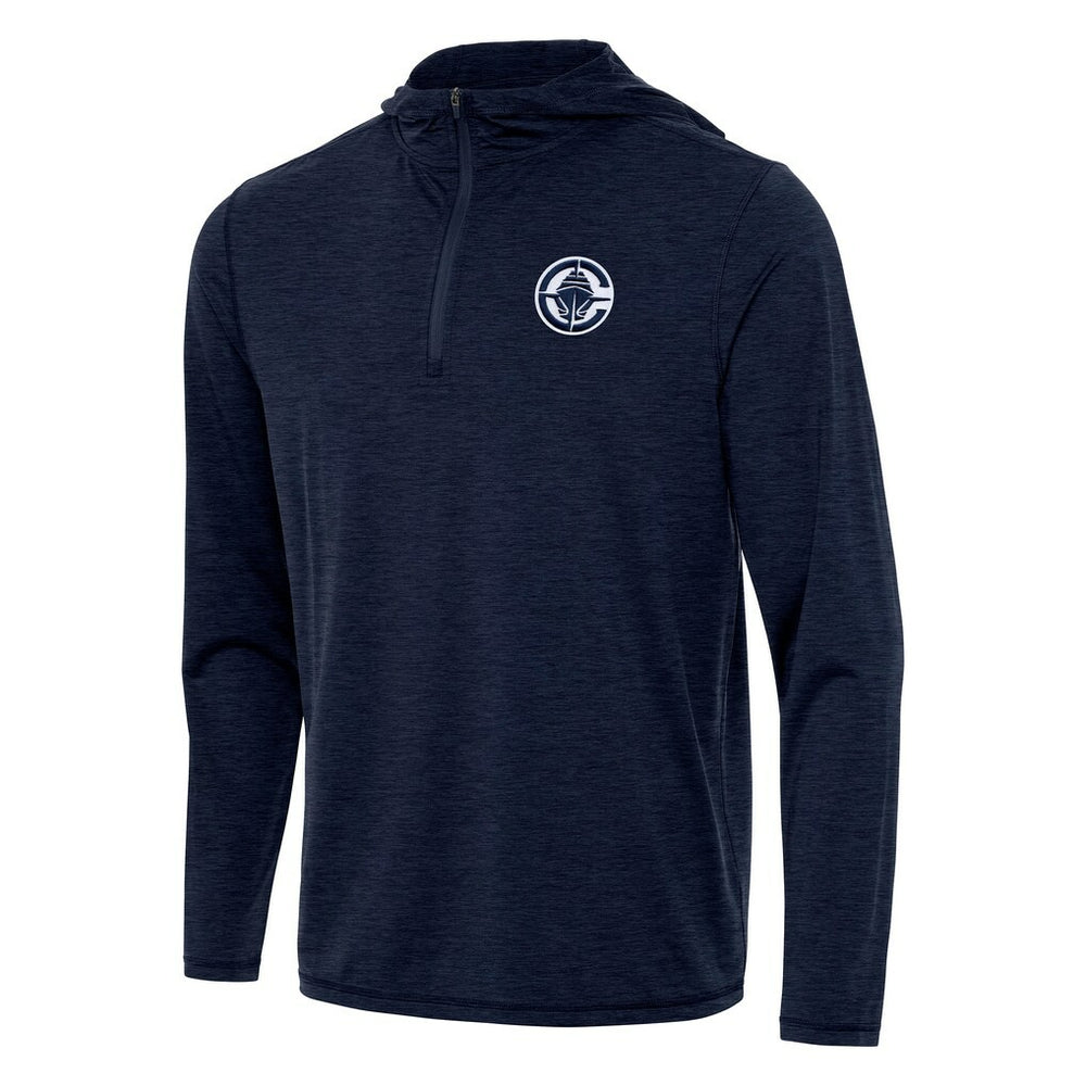 LA Clippers Antigua Tidy Quarter-Zip Hoodie - Heather Navy for sale