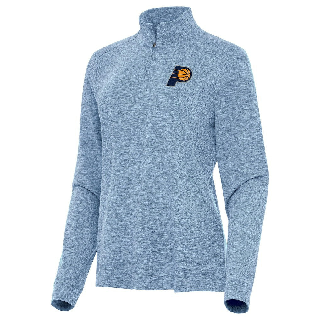 Indiana Pacers Antigua Women's Mentor Quarter-Zip Mock Long Sleeve Top - Heather Aqua outlet