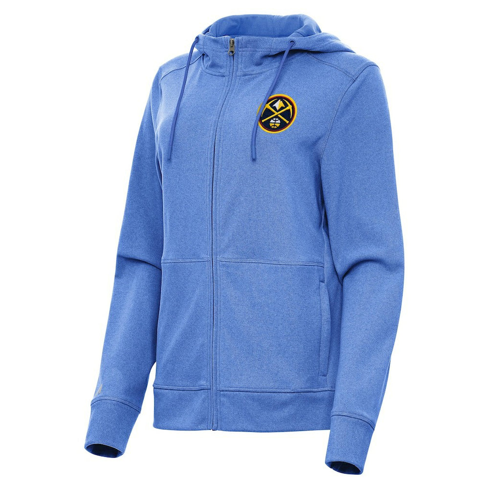 Denver Nuggets Antigua Women's Seeker Full-Zip Hoodie Jacket sale - Heather Blue for sale