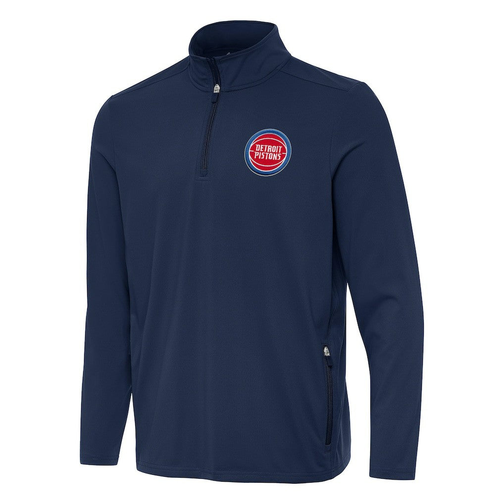 Detroit Pistons Antigua Perilous Quarter-Zip Sweatshirt sale - Navy shop
