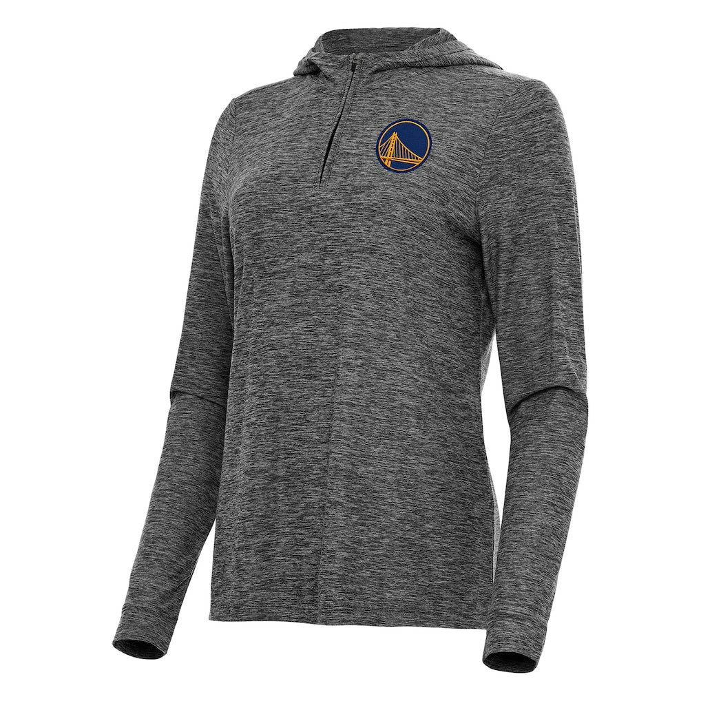 Golden State Warriors Antigua Women's Daybreak Quarter-Zip Hoodie sale - Heather Black cheap