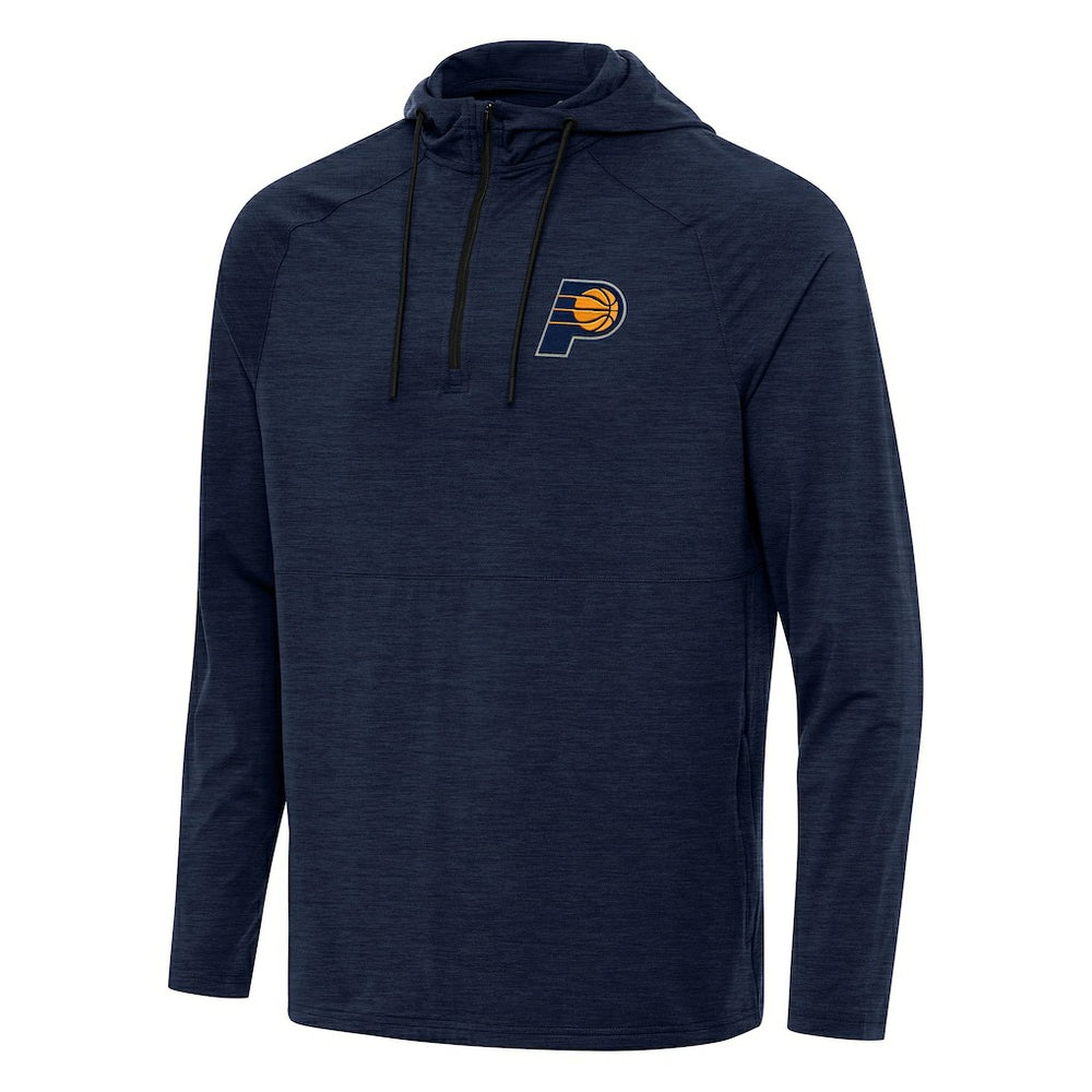 Indiana Pacers Antigua Spikes Raglan Quarter-Zip Hoodie - Heather Navy discount