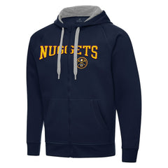 Denver Nuggets Antigua Big & Tall Victory Full-Zip Hoodie Jacket sale - Navy online