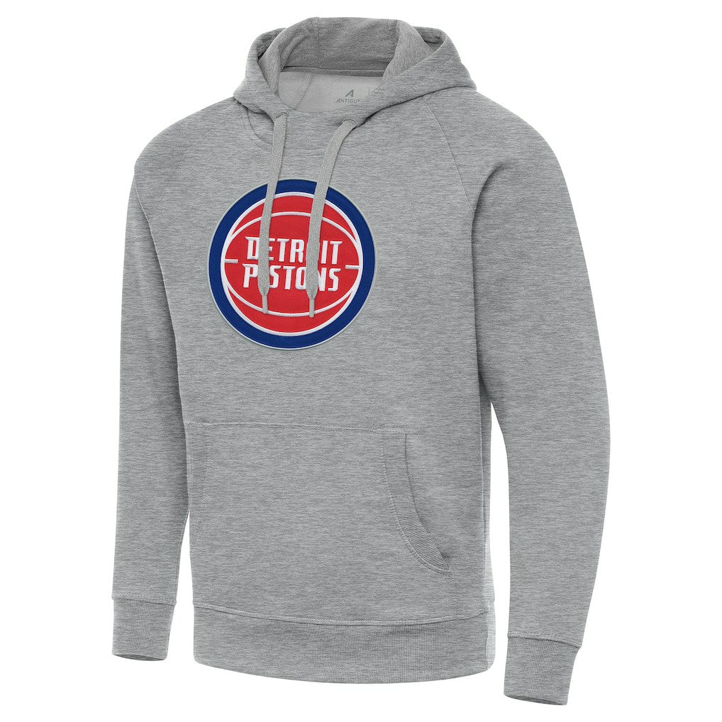 Detroit Pistons Antigua Big & Tall Victory Raglan Pullover Hoodie sale - Heather Gray online