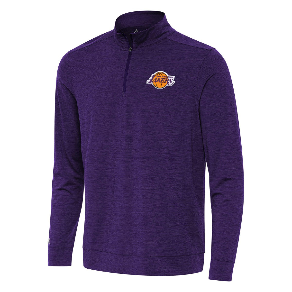 Los Angeles Lakers Antigua Bright Quarter-Zip Top - Heather Purple for sale