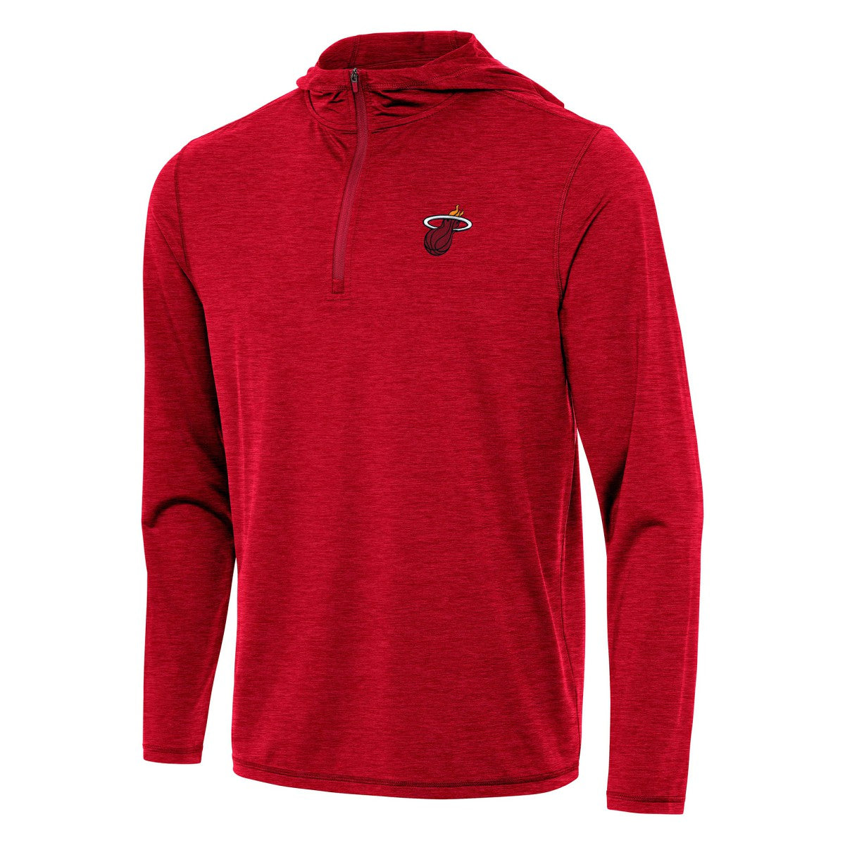 Miami Heat Antigua Tidy Quarter-Zip Hoodie - Heather Red cheap