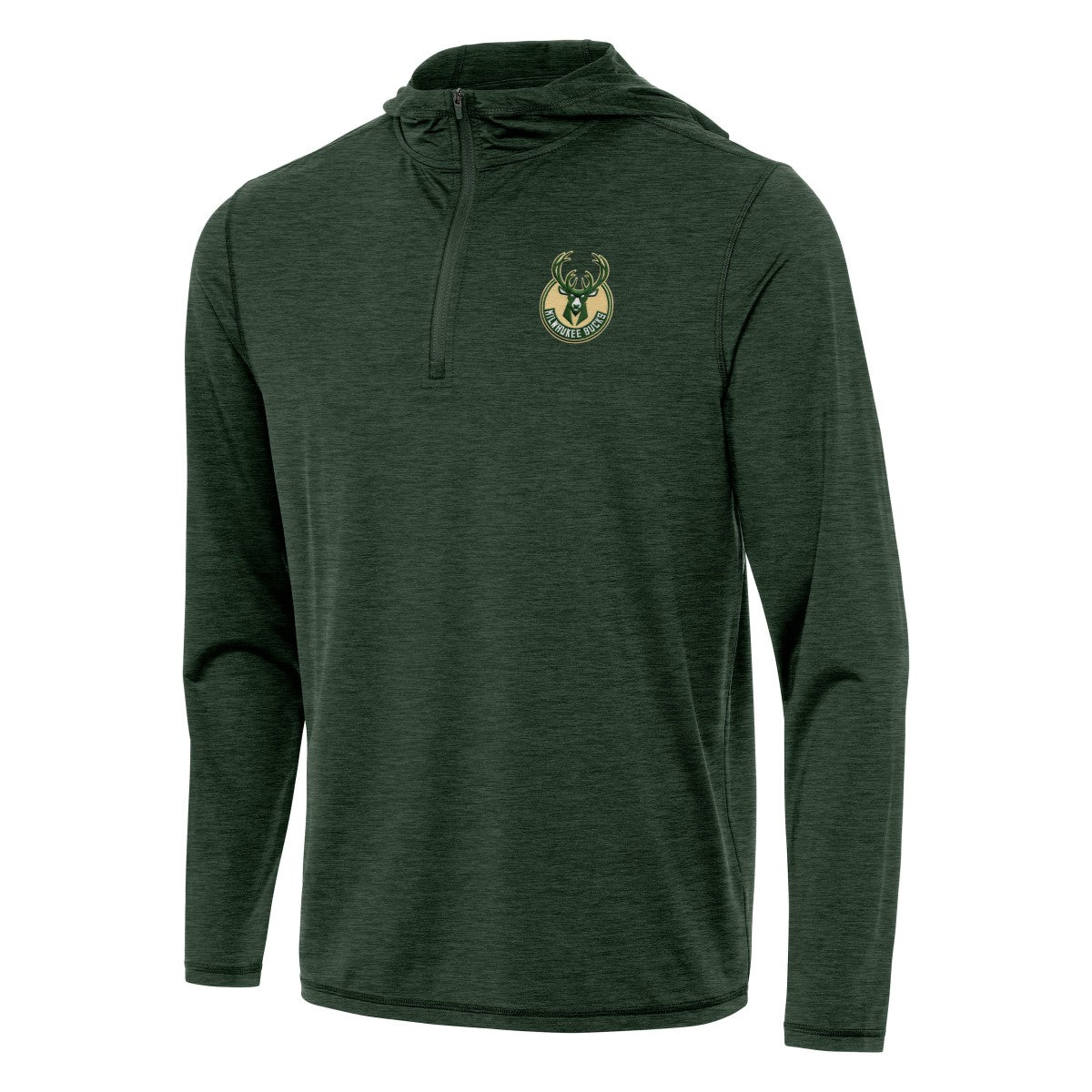 Milwaukee Bucks Antigua Tidy Quarter-Zip Hoodie - Hunter Green discount