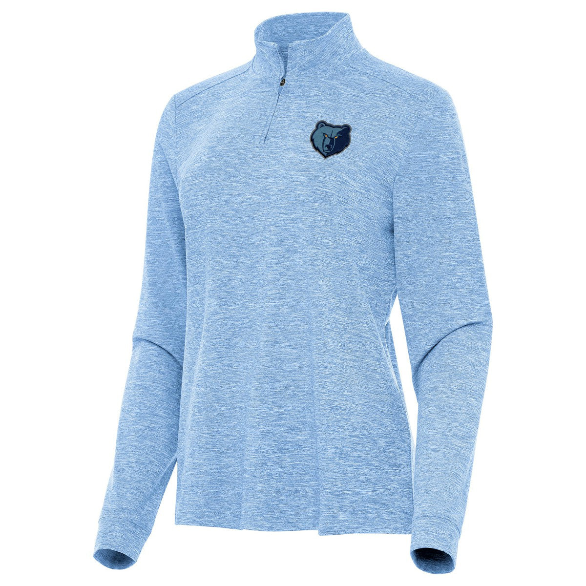 Memphis Grizzlies Antigua Women's Mentor Quarter-Zip Mock Long Sleeve Top - Heather Powder Blue cheap
