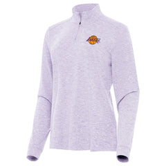 Los Angeles Lakers Antigua Women's Mentor Quarter-Zip Mock Long Sleeve Top - Lavender outlet