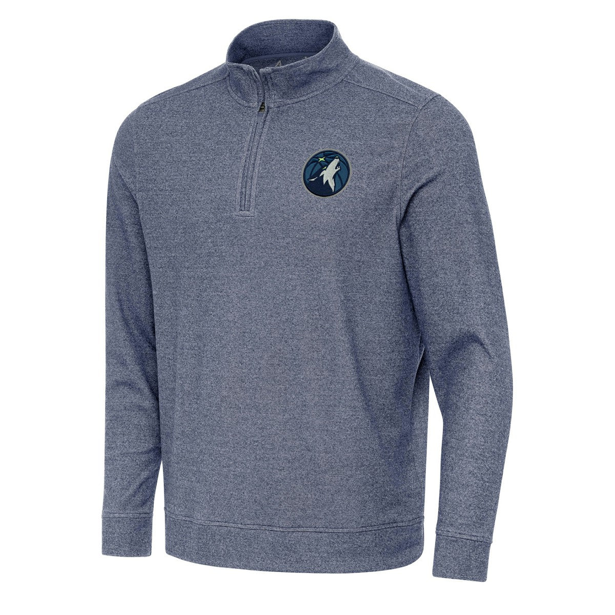 Minnesota Timberwolves Antigua Subtle Quarter-Zip Sweatshirt - Heather Navy for sale