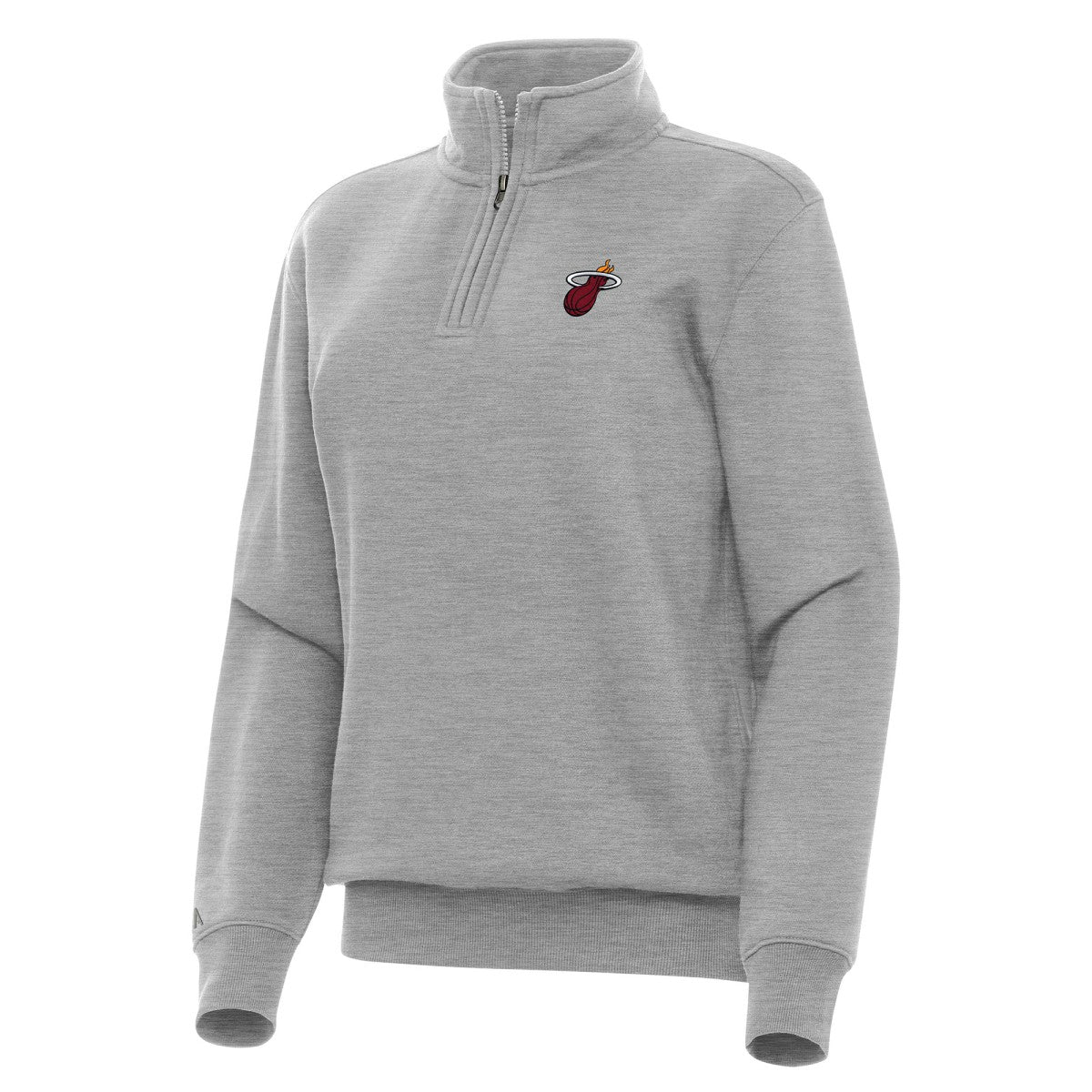 Miami Heat Antigua Women's Victory Quarter-Zip Sweatshirt - Heather Gray sale