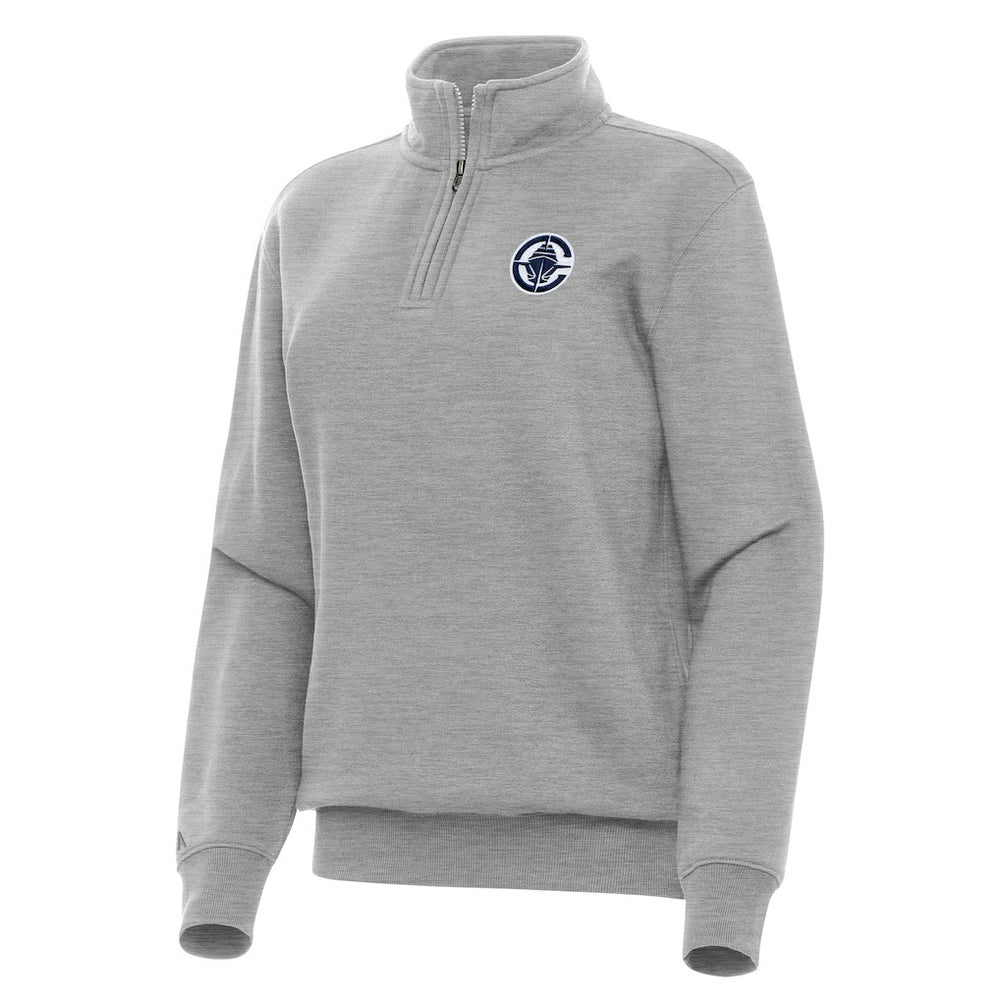 LA Clippers Antigua Women's Victory Quarter-Zip Sweatshirt - Heather Gray discount
