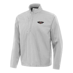 New Orleans Pelicans Antigua Brisk Quarter-Zip Windbreaker - Heather Gray shop