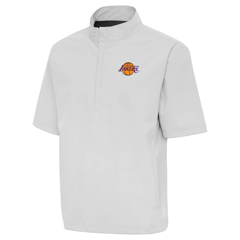 Los Angeles Lakers Antigua Brisk Quarter-Zip Windbreaker - Heather Gray online