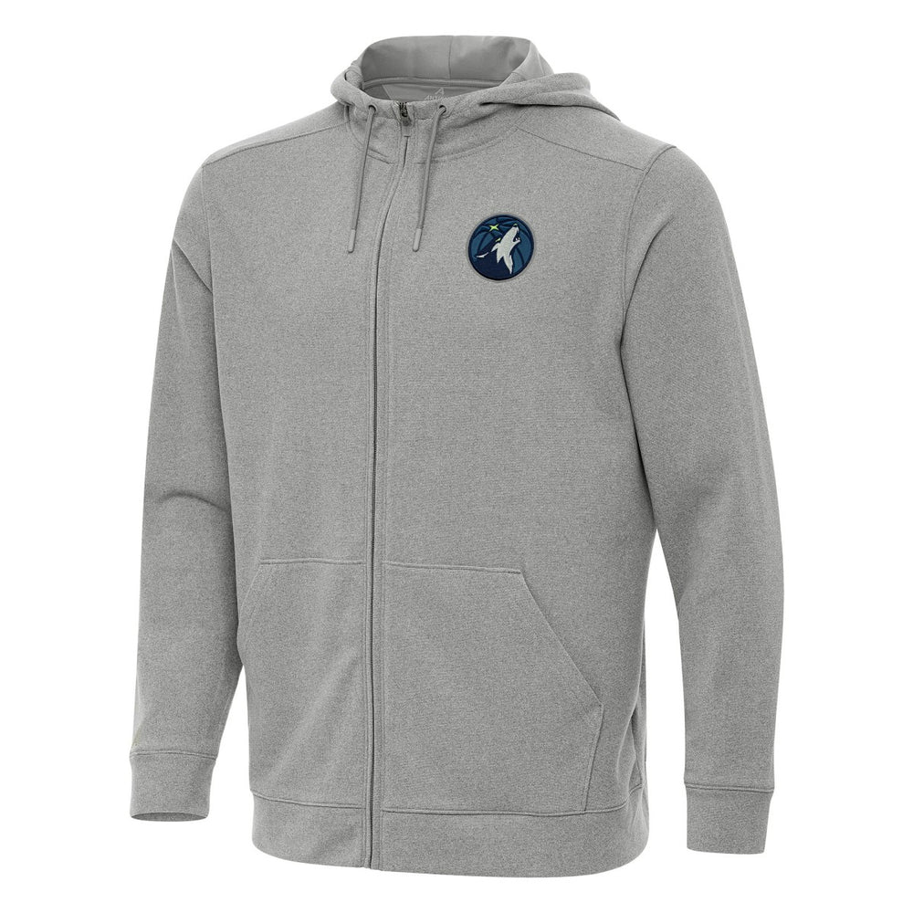 Minnesota Timberwolves Antigua Effortless Full-Zip Hoodie Jacket - Heather Gray on sale