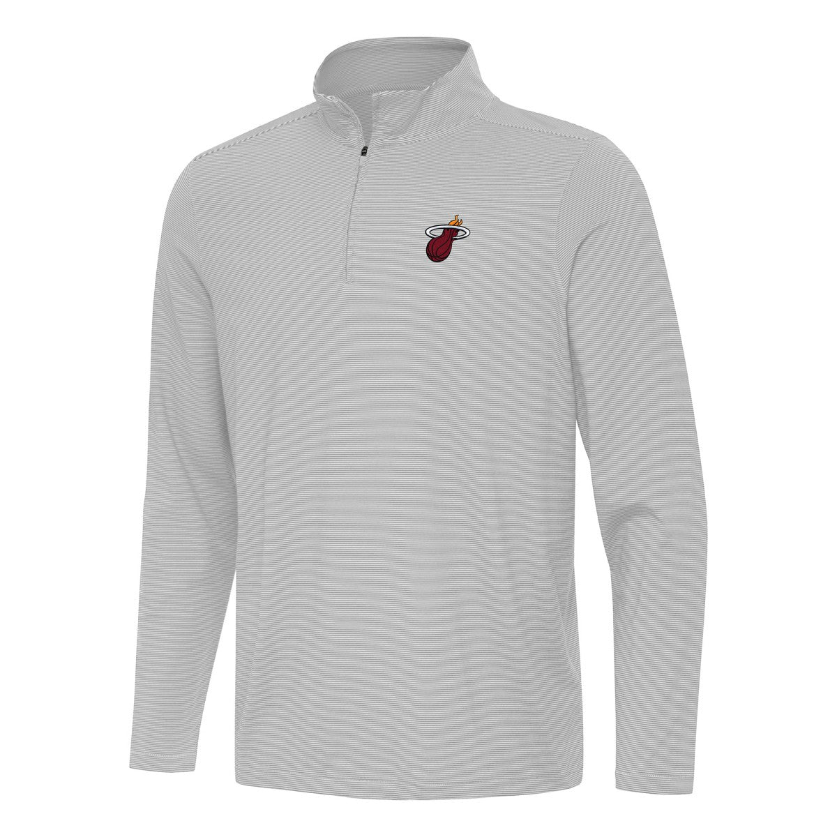 Miami Heat Antigua Twine Quarter-Zip Top - Gray sale