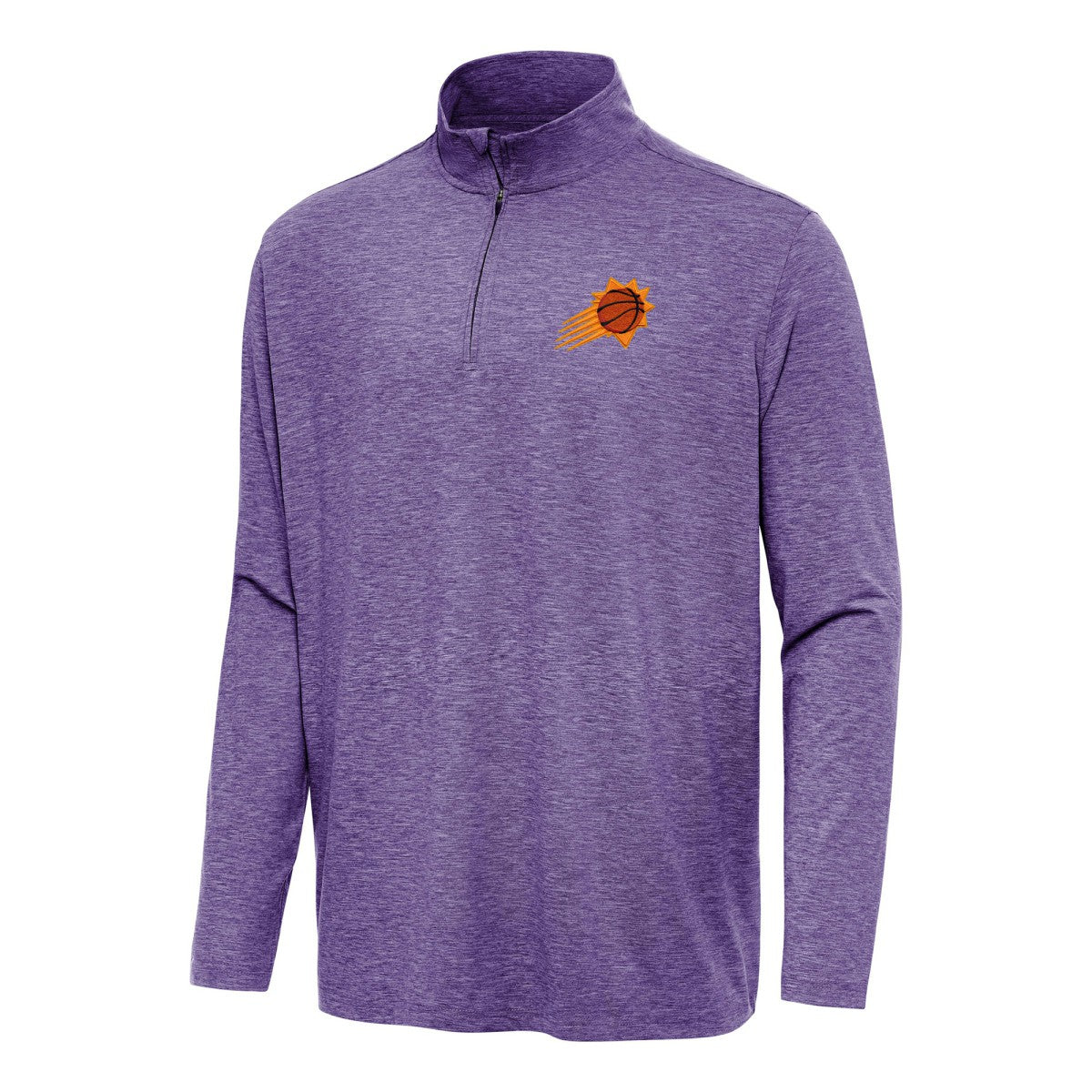 Phoenix Suns Antigua Hunk Quarter-Zip Top - Heather Purple on sale