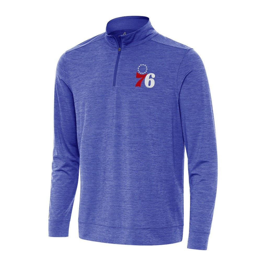 Philadelphia 76ers Antigua Bright Quarter-Zip Top - Heather Royal online