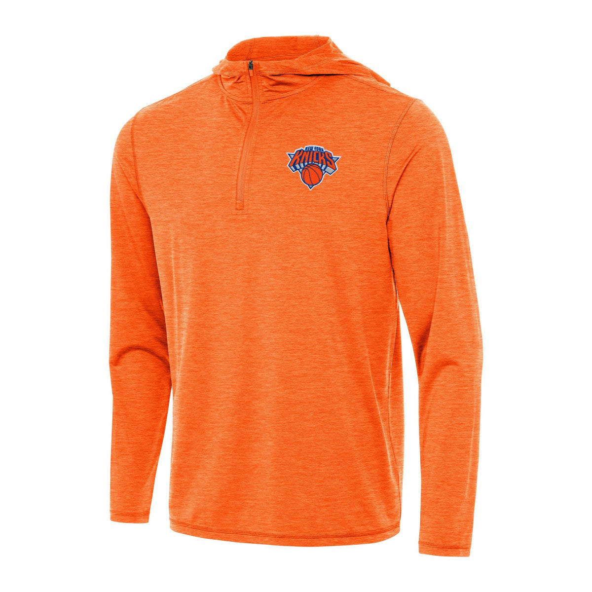 New York Knicks Antigua Tidy Quarter-Zip Hoodie - Heather Orange cheap