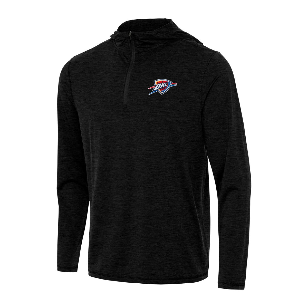 Oklahoma City Thunder Antigua Tidy Quarter-Zip Hoodie - Heather Black for sale
