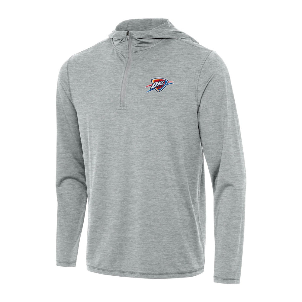 Oklahoma City Thunder Antigua Tidy Quarter-Zip Hoodie - Heather Gray shop