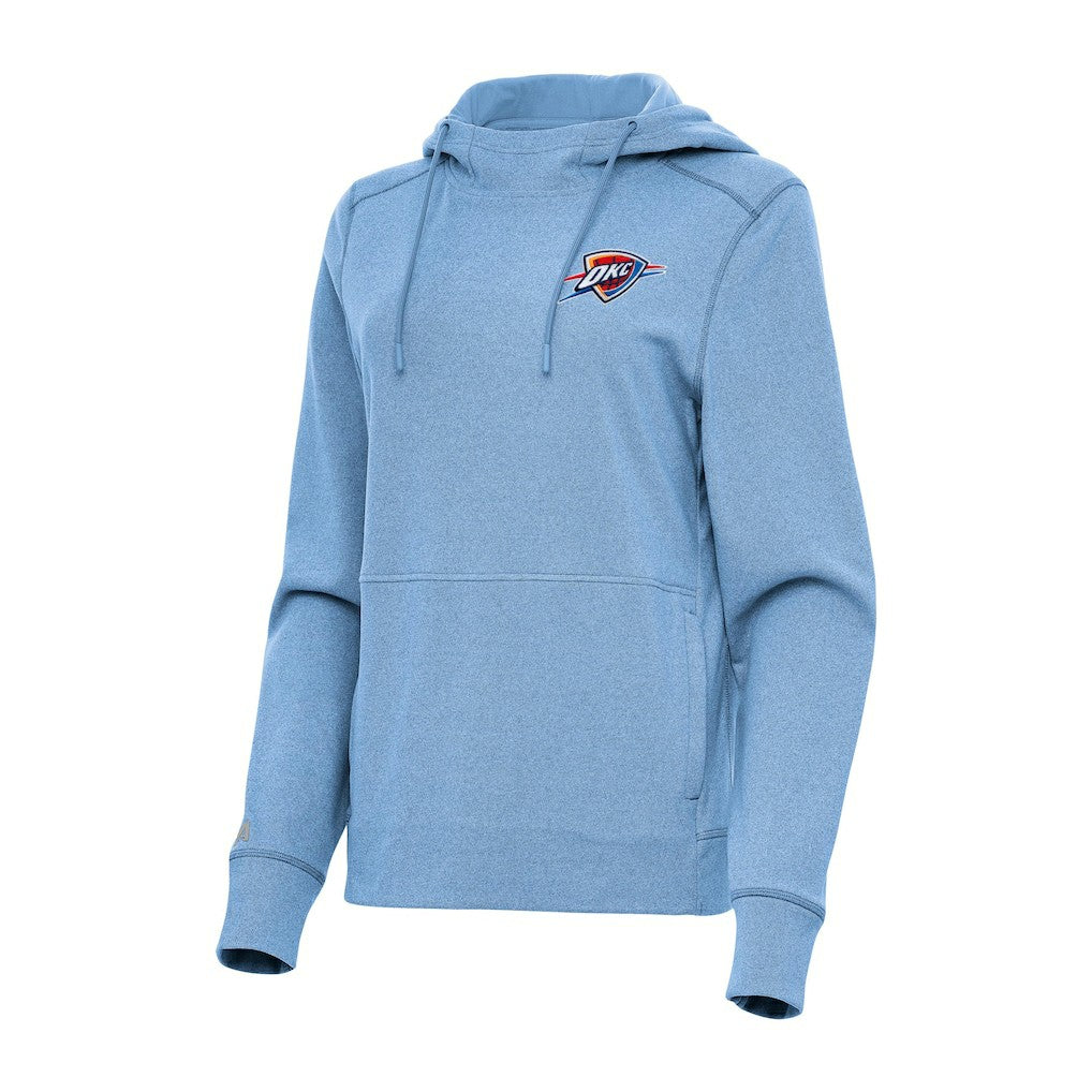 Oklahoma City Thunder Antigua Women's Justice Pullover Hoodie - Heather Powder Blue cheap