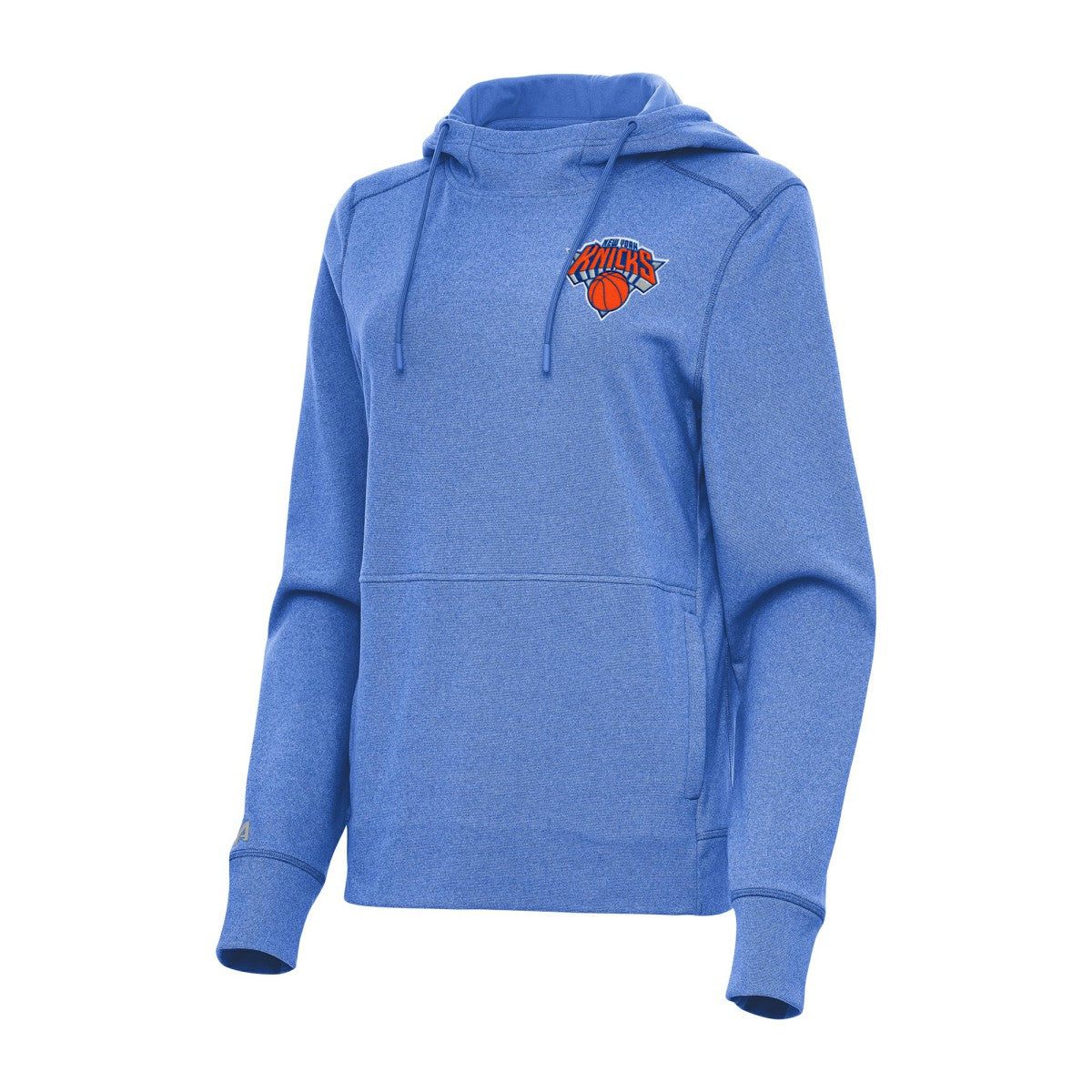 New York Knicks Antigua Women's Justice Pullover Hoodie - Heather Blue online