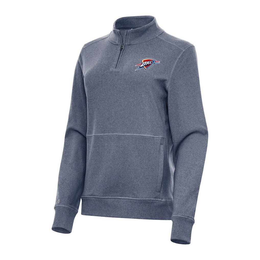 Oklahoma City Thunder Antigua Women's Crush Quarter-Zip Fleece Sweatshirt - Heather Navy outlet