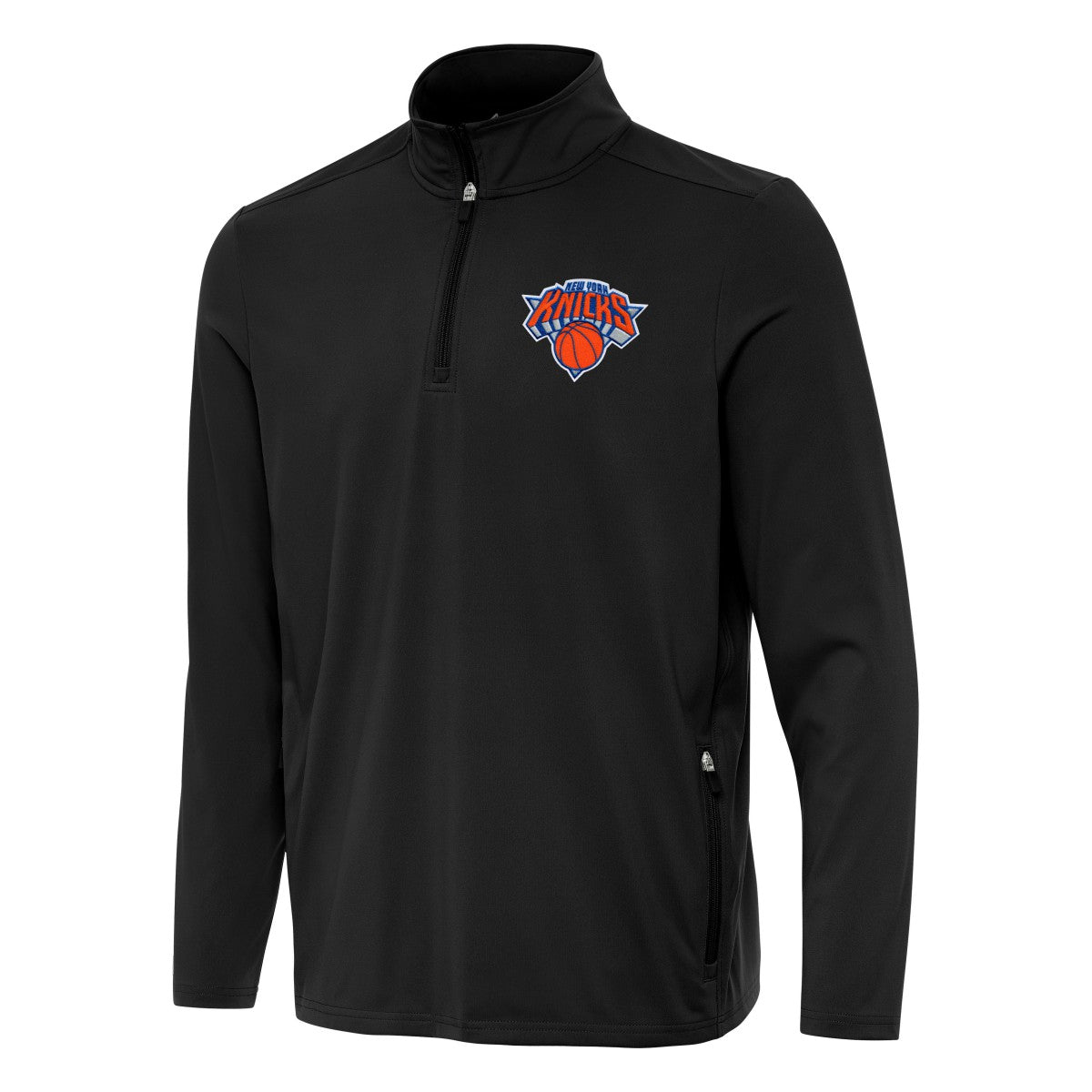 New York Knicks Antigua Perilous Quarter-Zip Sweatshirt - Black outlet